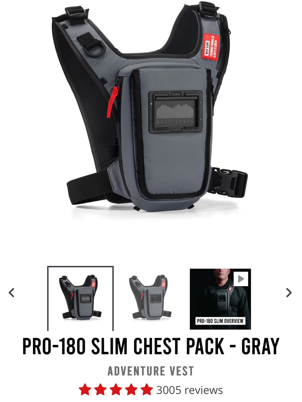 Gray Hydration Backpack Vest - Picture 5 of 5